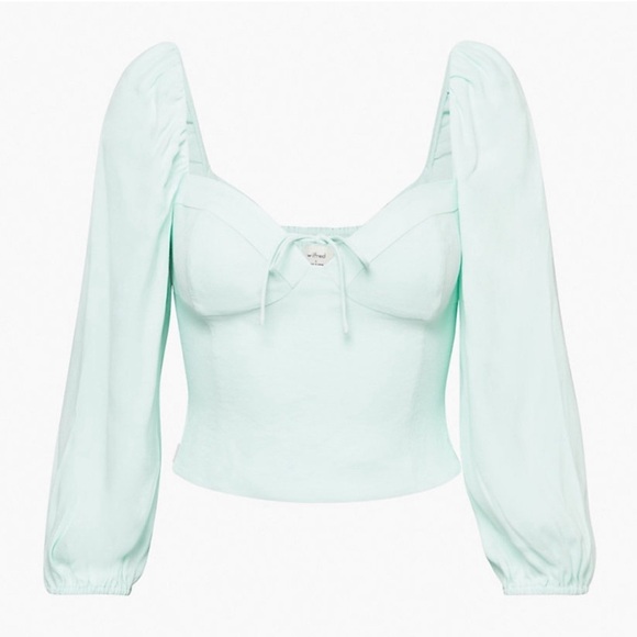 Aritizia Wilfred Novela blouse in subtle mint L - Picture 4 of 6